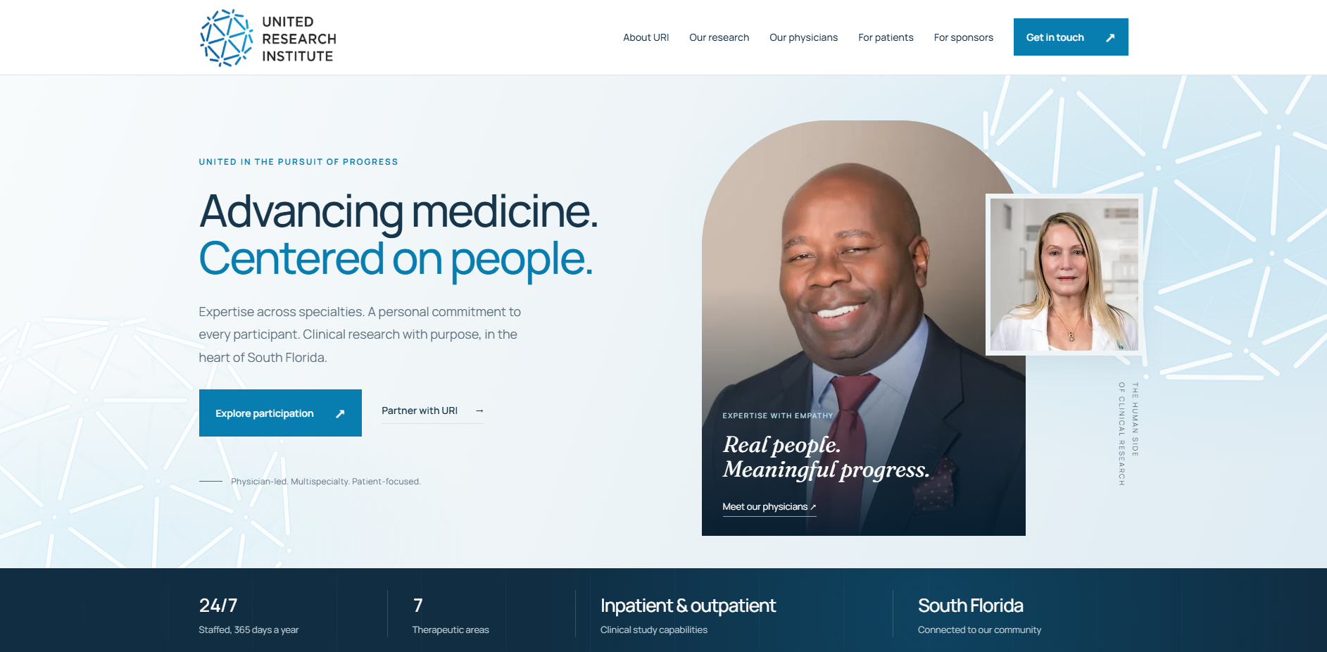 United Research Institute website by JAAR Design, a Miami business website project